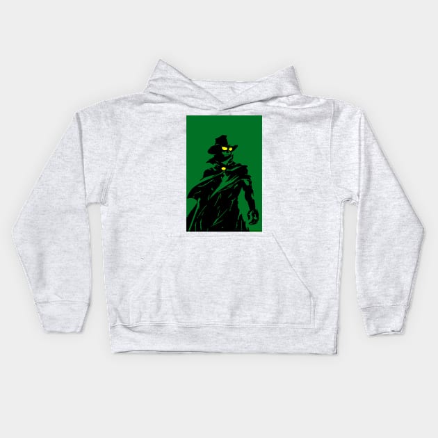 Green Hornet Kids Hoodie by BigOrangeShirtShop